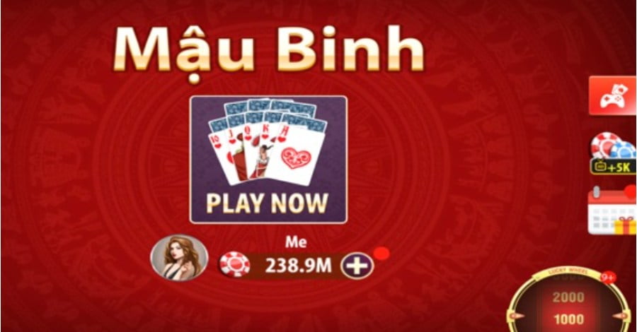 luật chơi game bài Mậu Binh đổi thưởng